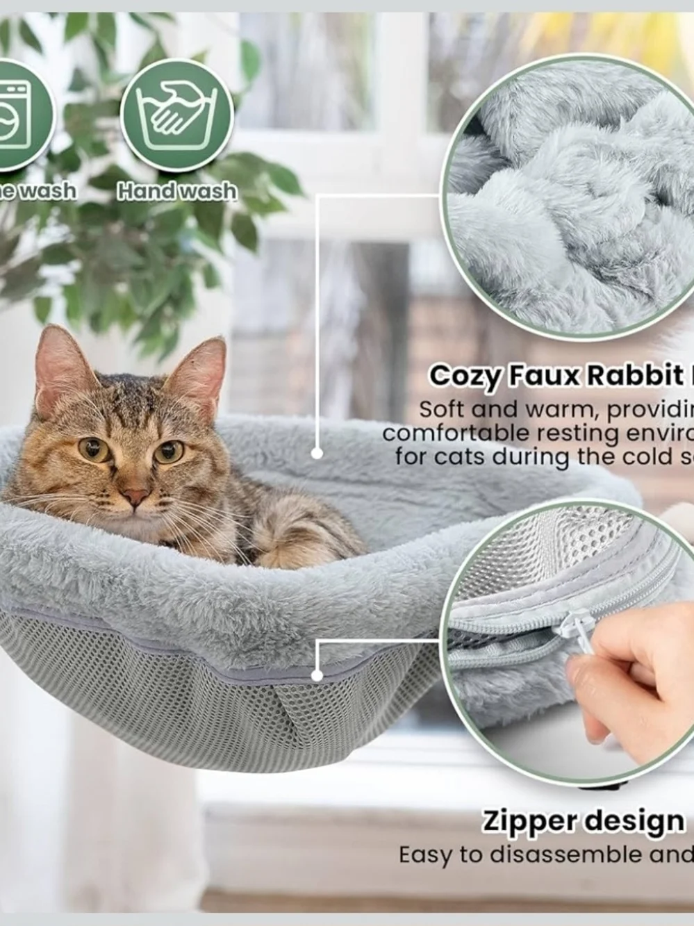 Cat Desk Bed - One-Click Folding,Sunken Design & Space-Saving Semi-Circular Cat